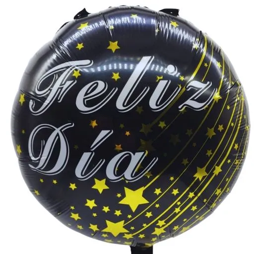 Globo Metalizado Feliz Dia con Helio 18 pulgadas